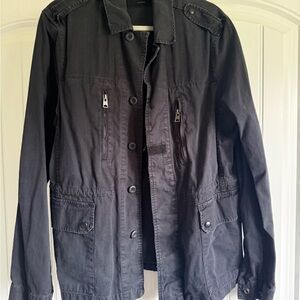 All Saints Taylor Dark Navy Military Jacket